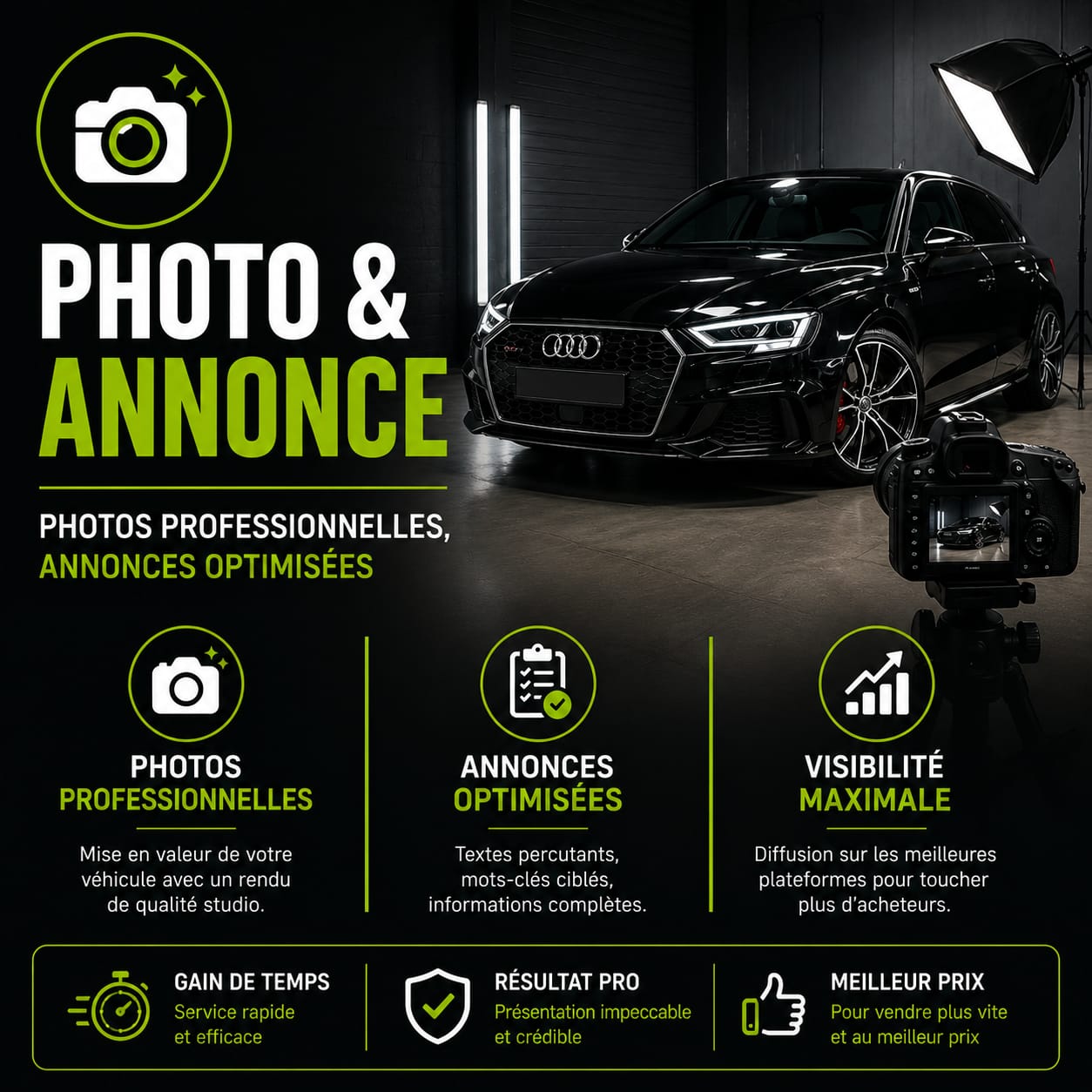 Photo & Annonce automobile professionnel vérifié VroomJobs